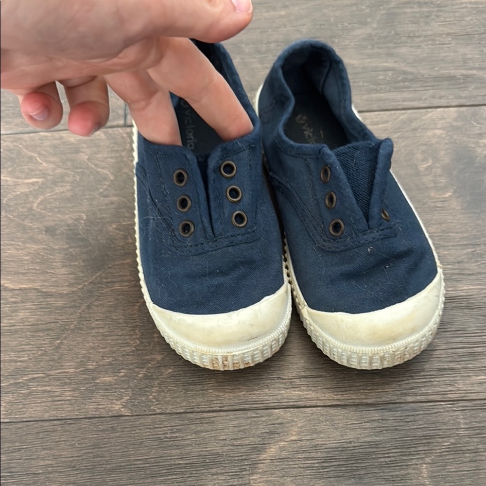 Victoria Royal Ltd Blue and White Canvas Sneakers